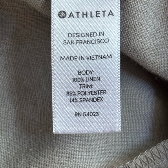 Athleta Bali Linen Drawstring Jogger Style Women’s Pants Gray Size 6 Beach - Picture 10 of 13
